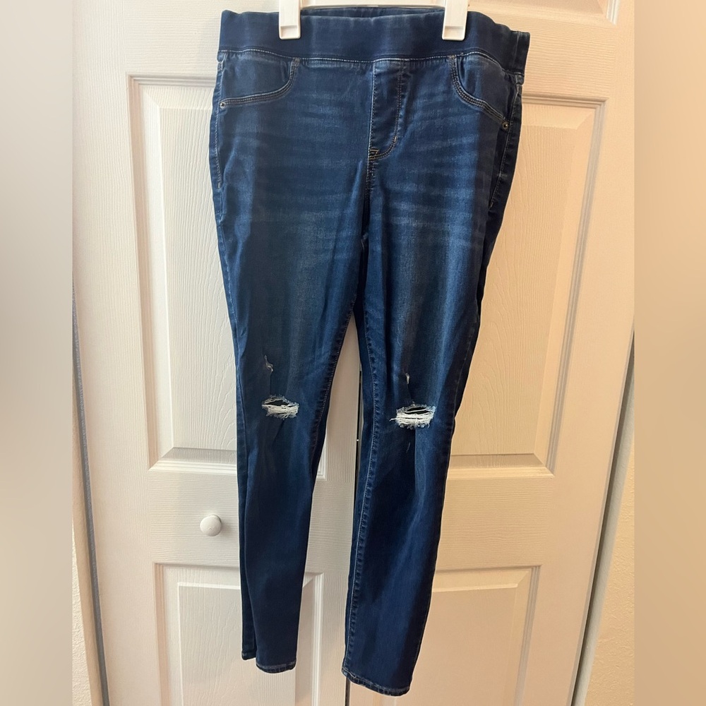 Old Navy Blue Skinny Jeans with Distressed Knees